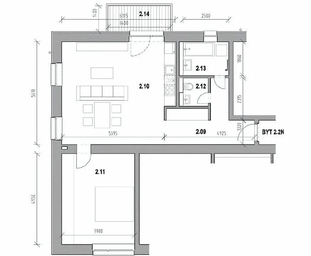 2-комн. квартира, Račianska, Nové Mesto