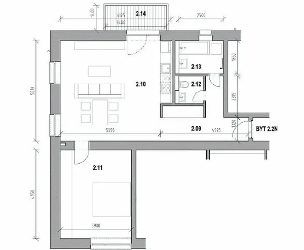 2-комн. квартира, Račianska, Nové Mesto