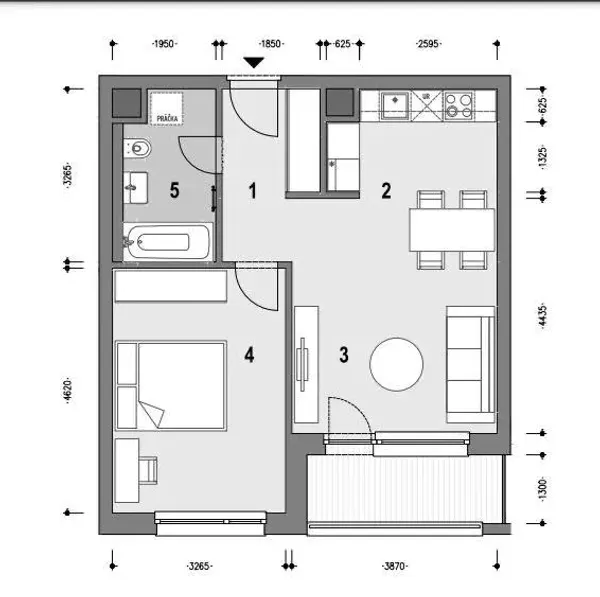 2-комн. квартира, Bratislava Nivy, BAZOVA